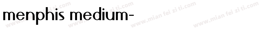 menphis medium字体转换